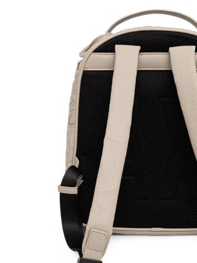 Armani Exchange Logo-embossed Backpack In Purple