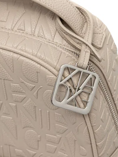 Armani Exchange Logo-embossed Backpack In Purple