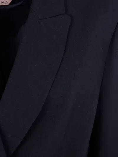 Twinset Double-breasted Long-sleeve Blazer In Blue