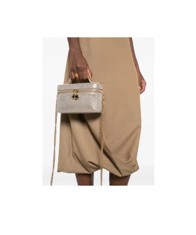 Stella Mccartney Cosmetic Bag With Handle In Silver