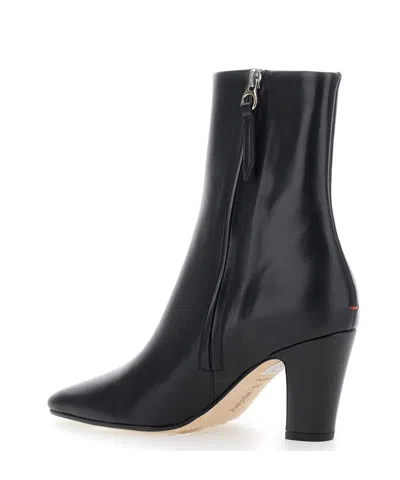 Aeyde Square-toe Ankle Boots In Black