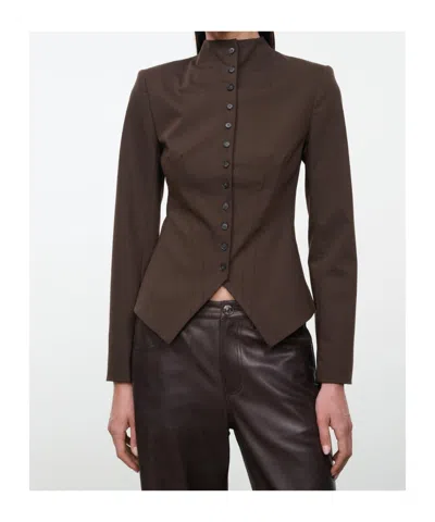 Staud Adrian Jacket Earth In Brown