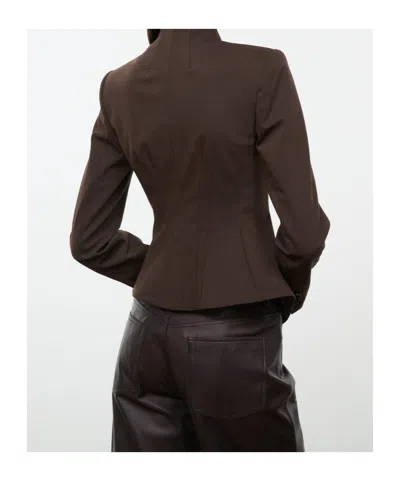 Staud Adrian Jacket Earth In Brown