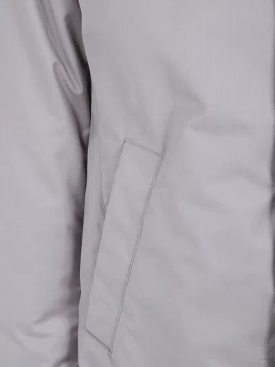 Herno High-neck Press-stud Jacket In Gray