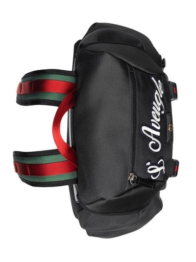 Gucci Black Tiger Embroidered Backpack