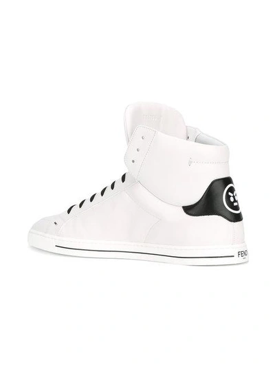 Shop Fendi High-top Lightning Bolt Sneakers