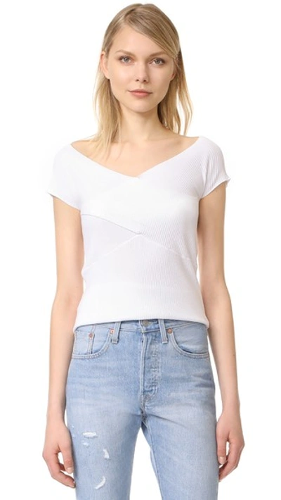 525 America Crisscross Top In Bleach White