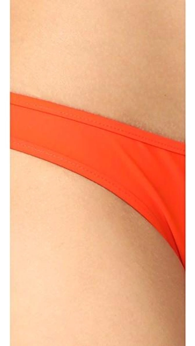 Shop Diane Von Furstenberg Classic Bikini Bottoms In Flame Red