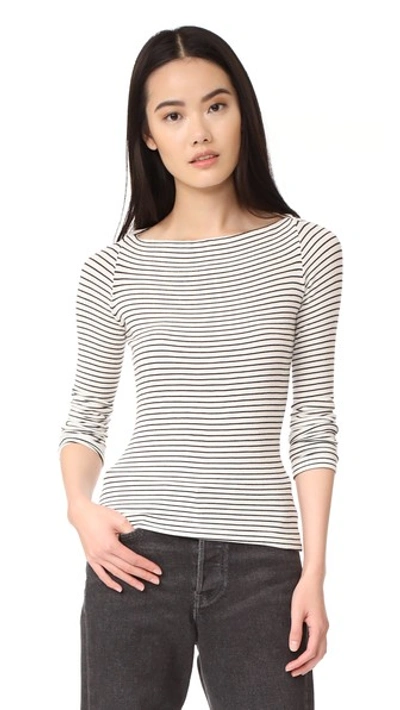Getting Back To Square One St. Germain Sweater In Black Vanilla Ice Stripe