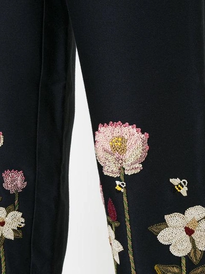 花卉刺绣八分裤