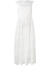 Red Valentino Floral-embroidered Cotton Dress In Ivory