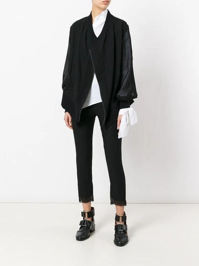 Shop Ann Demeulemeester Zipped Lightweight Jacket - Black