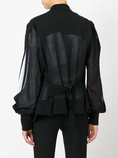 Shop Ann Demeulemeester Zipped Lightweight Jacket - Black
