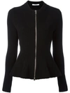 GIVENCHY zip peplum cardigan,DRYCLEANONLY