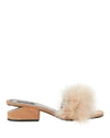 ALEXANDER WANG Lou Marabou Feather Slide Sandals,304181263