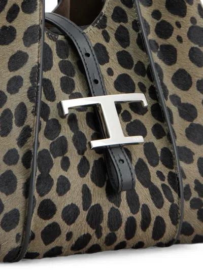 Tod's T Timeless Shopping Bag In Pony Effect Leather Mini In Pattern