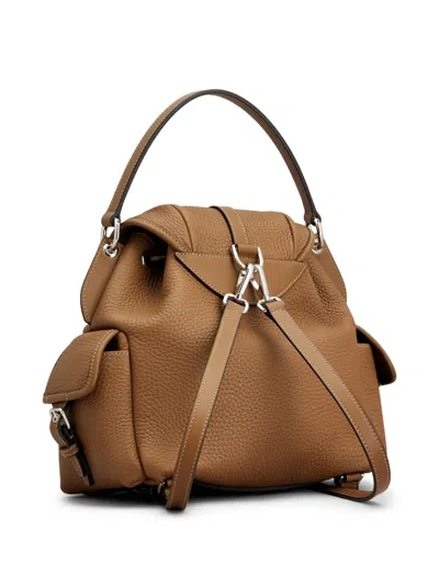 Tod's T Timeless Pebbled Backpack In Blue