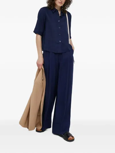 Benetton Buttoned Shirt In Blue