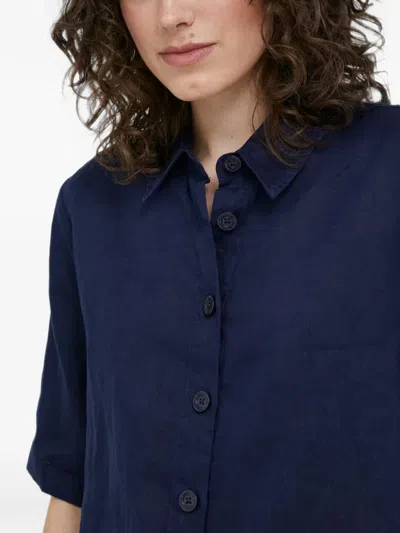 Benetton Buttoned Shirt In Blue