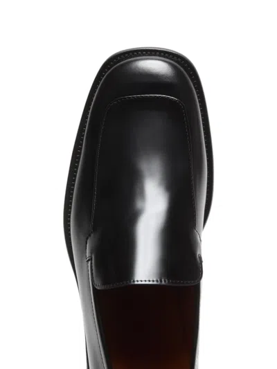 Acne Studios Square-toe Leather Loafers In Black