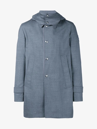 Moncler Hooded Coat In Grey