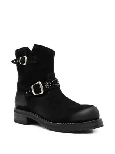 Second / Layer Rider Buckled Boots In Black