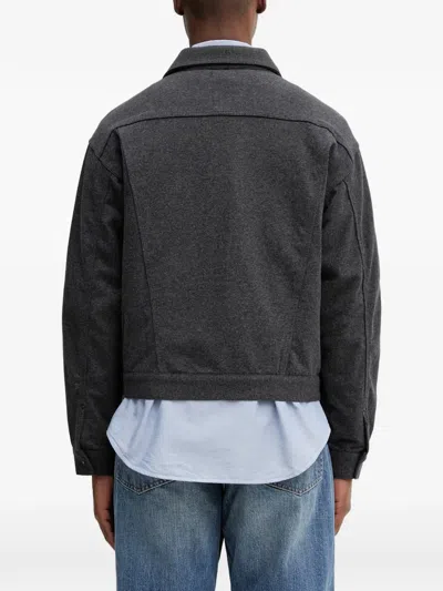 Beams Button-up Jacket In Gray