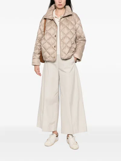 Max Mara The Cube Puffer Jacket In Neutrals