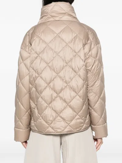 Max Mara The Cube Puffer Jacket In Neutrals