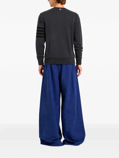 Thom Browne 4-bar Loopback Cotton Sweatshirt In Grey