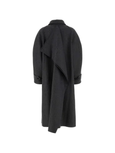 Jil Sander Double Wool Coat In 그레이