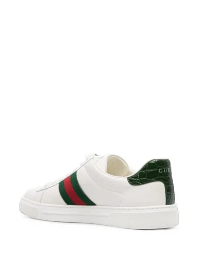 Gucci Ace Web-stripe Sneakers In Multi