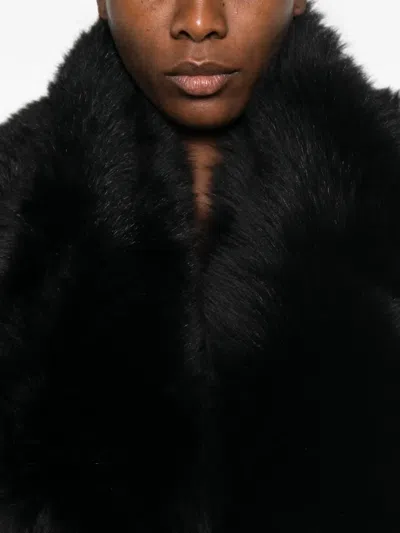 Gucci Padded Polyester Jacket With Shearling In White
