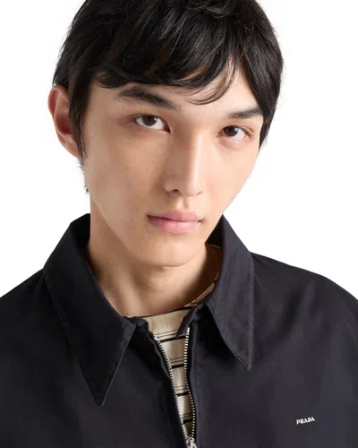 Prada Cotton Jacket In Black