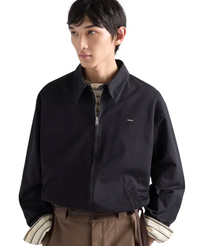 Prada Cotton Jacket In Black