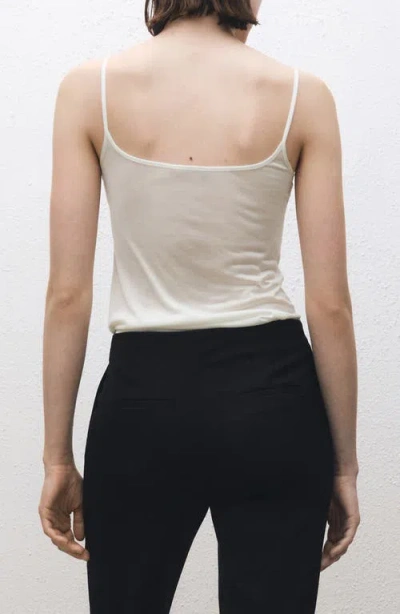 Mango Silk Camisole In Off White