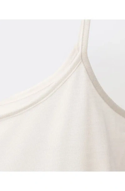 Mango Silk Camisole In Off White