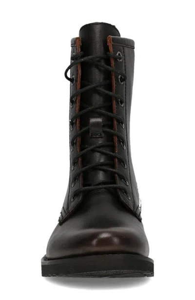 Frye Veronica Flex Combat Boot In Antique Brown