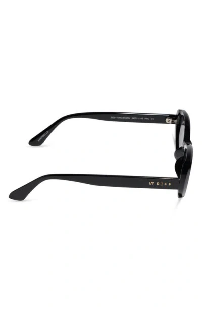 Diff Annabelle 51mm Oval Sunglasses In Black/ Grey