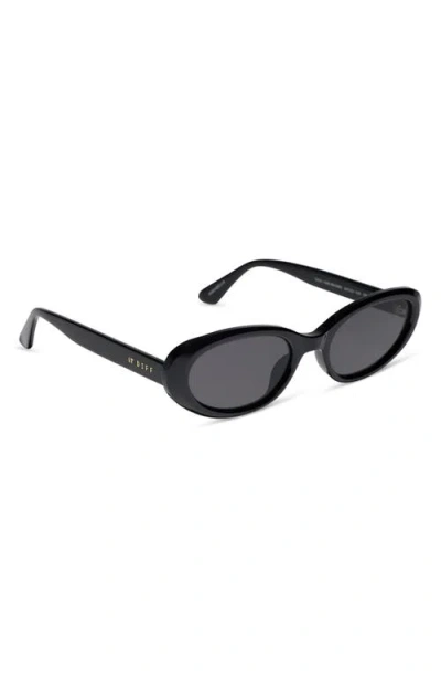 Diff Annabelle 51mm Oval Sunglasses In Black/ Grey