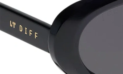 Diff Annabelle 51mm Oval Sunglasses In Black/ Grey