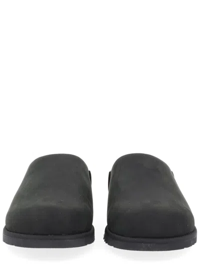 Ugg Slip-on Sabot Shoes With Rounded Toe And Matte Finish In Black