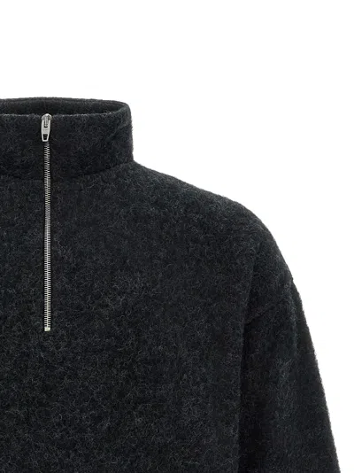 Jil Sander Slate Wool-blend Sweatshirt For Men In Grey
