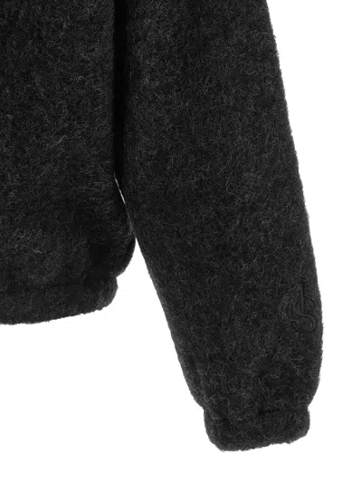 Jil Sander Slate Wool-blend Sweatshirt For Men In Grey