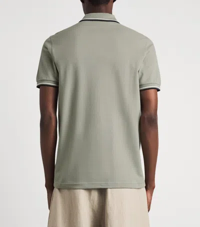 Fred Perry Cotton Twin Tipped Polo Shirt In Gray
