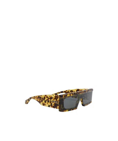 Alaïa Rectangular Mask Sunglasses Tortoiseshell Pattern Frame In Brown