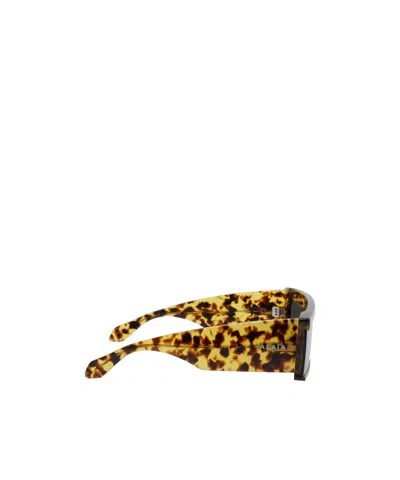 Alaïa Rectangular Mask Sunglasses Tortoiseshell Pattern Frame In Brown