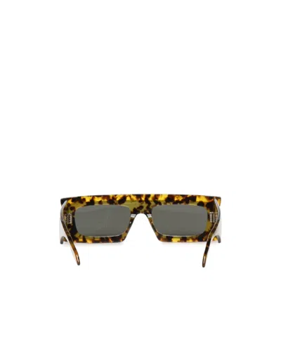 Alaïa Rectangular Mask Sunglasses Tortoiseshell Pattern Frame In Brown