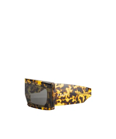 Alaïa Rectangular Mask Sunglasses Tortoiseshell Pattern Frame In Brown