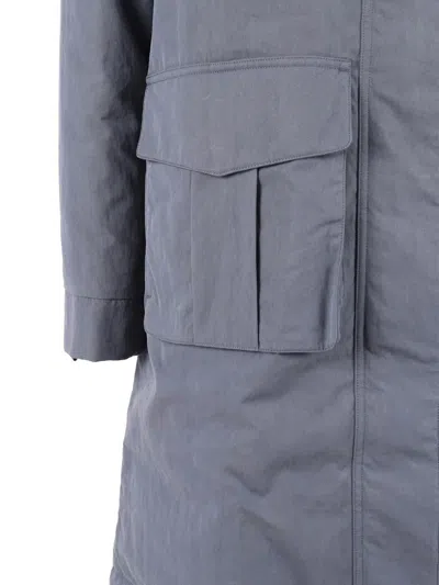 K-way Hooded Flap-pocket Jacket In Grey